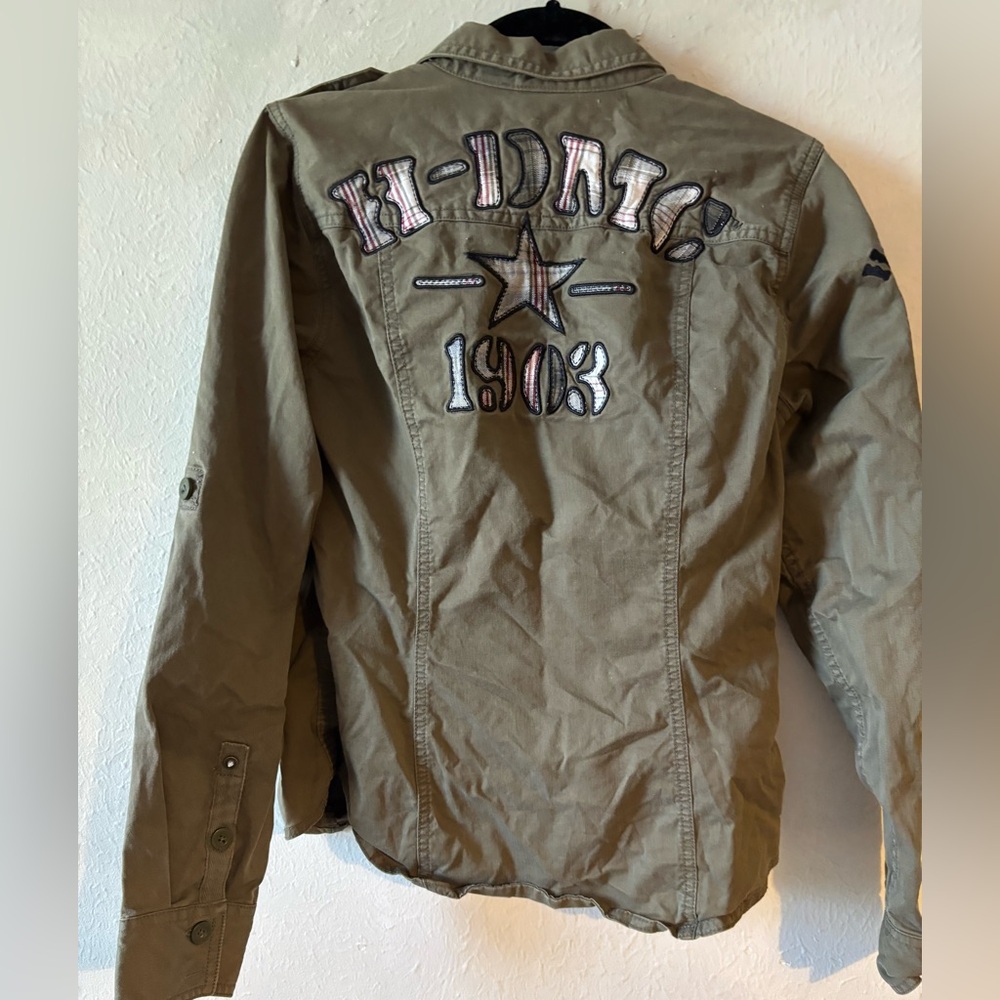 Harley Davidson Olive Green Jacket size small - Picture 3 of 7